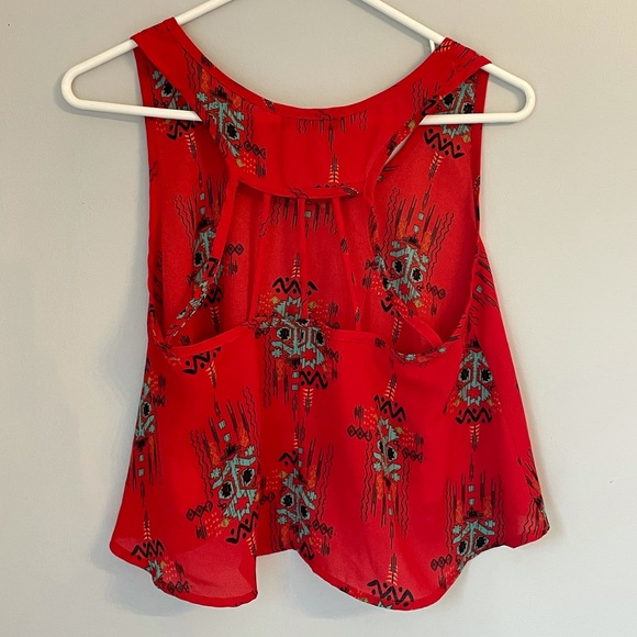 Deb flowy tan top - Picture 2 of 2